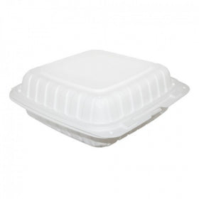 Compostable Hinged Container, 9x9 with 1 Compartments