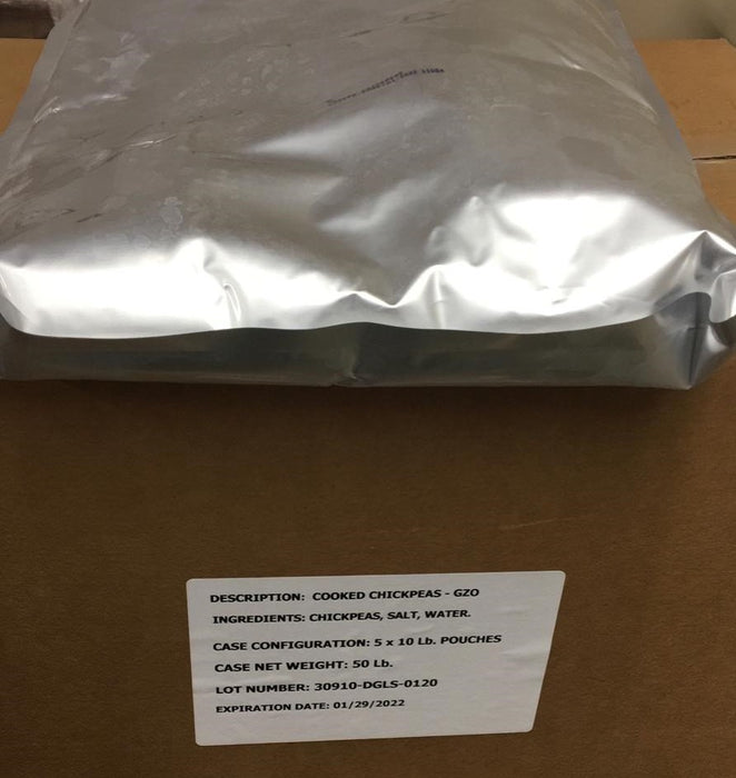 Cooked Garbanzo in Pouches. 5x10lb