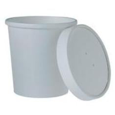 Solo - Food Container/Lid Combo, 16 oz, White Paper