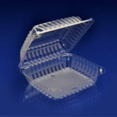 Sol-Pak - Container, 8x8x2.75 Clear Plastic Hinged Container — AiiTrade