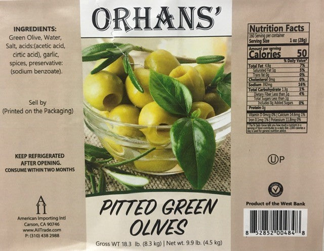 Pitted Monzolino Olives in Brine