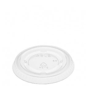 Amhil - Portion Cup Lid, Fits 1.5, 2 and 2.5 oz Cups, Clear Plastic